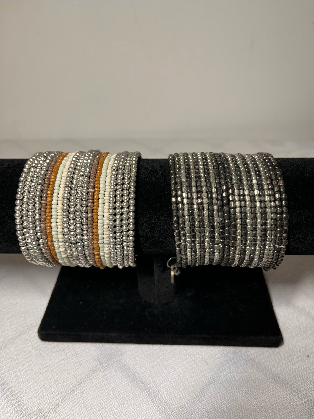 CUFF bracelets 
multi-strand seed-bead cuff
Boho casual